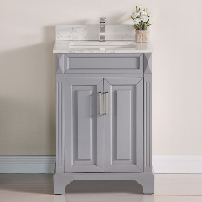 Charlton Home® Exquisite Home 24" Single Bathroom Vanity Set & Reviews